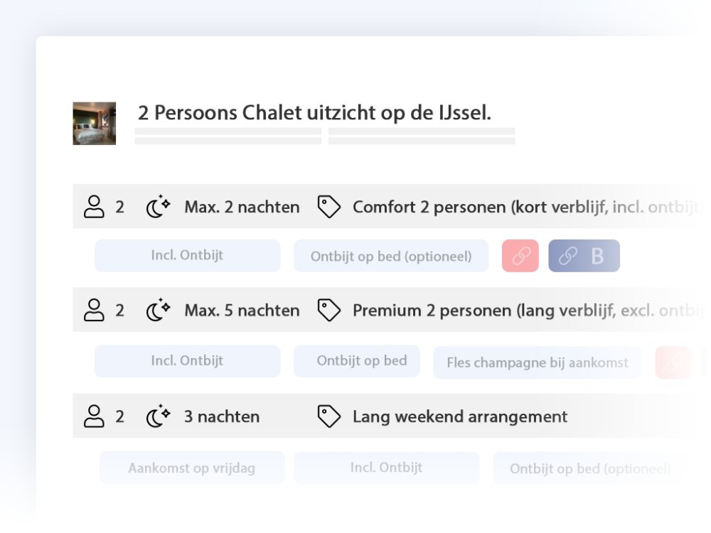 Prijsprofielen en arrangementen hotel software