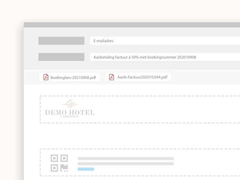 Handmatig mailbericht naar hotelgast